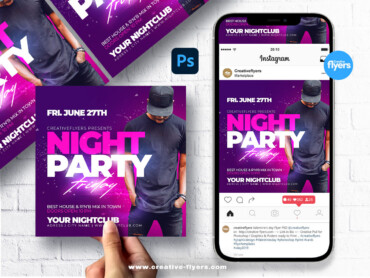 Party Flyer template for Nightclub