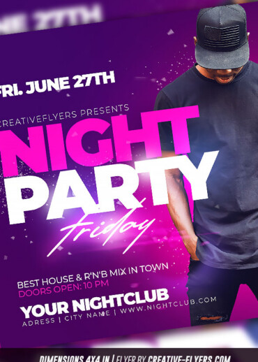 Party Flyer template for Nightclub