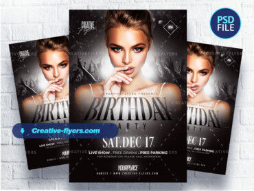 Stylish Birthday Party Flyer (2)