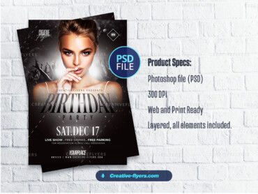 Stylish Birthday Party Flyer (3)