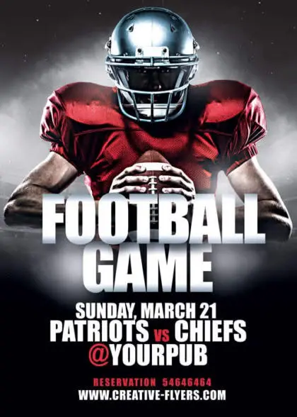 Free American Football Game Flyer