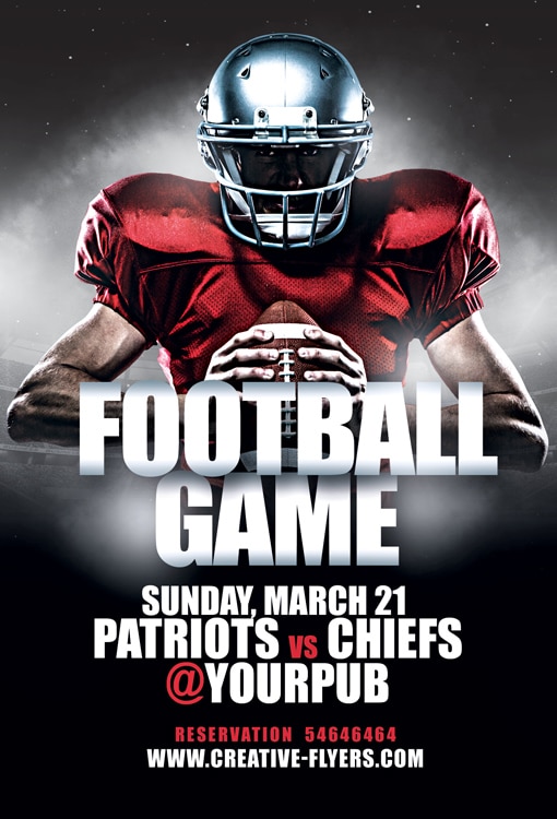 Free American Football Game Flyer