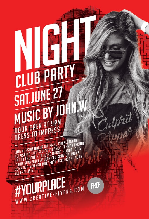 Party free PSD flyer