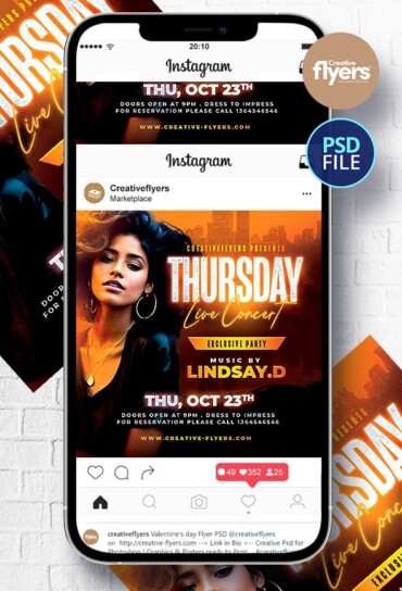 Thursday Party flyer Creative Party flyer for Nightclub