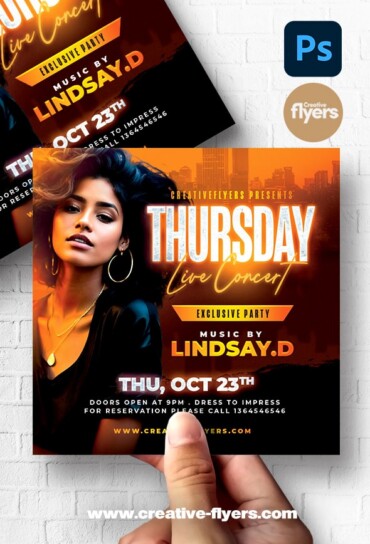 Thursday Party flyer Creative Party flyer for Nightclub