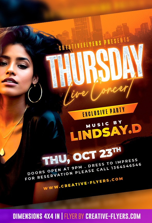 Creative Party flyer for Nightclub