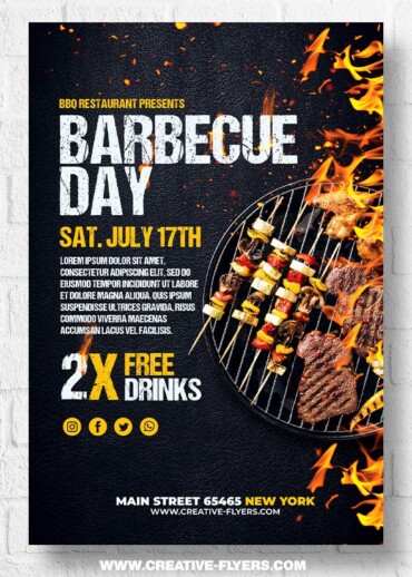 Barbecue Day Flyer template