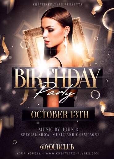 Birthday party Psd flyer