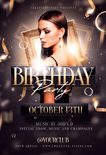 Birthday party Psd flyer
