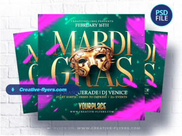 Luxurious masquerade party flyer (2) Luxurious masquerade party flyer