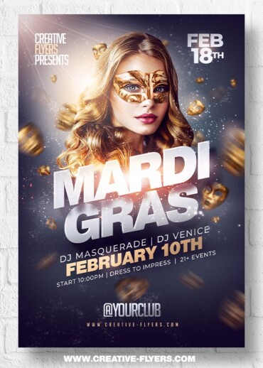Mardi Gras Flyer Template
