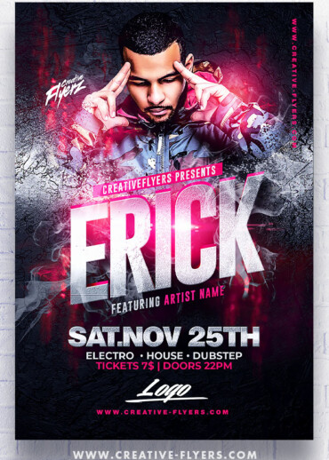 Photoshop Flyer Template for Artist