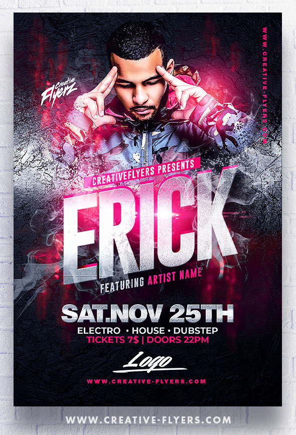 Photoshop Flyer Template for Artist