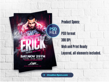 Photoshop Flyer Template for Artist-3 Photoshop Flyer Template for Artist