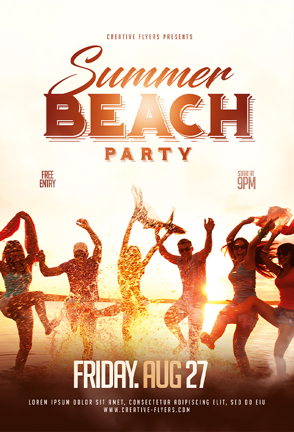 beach party flyer