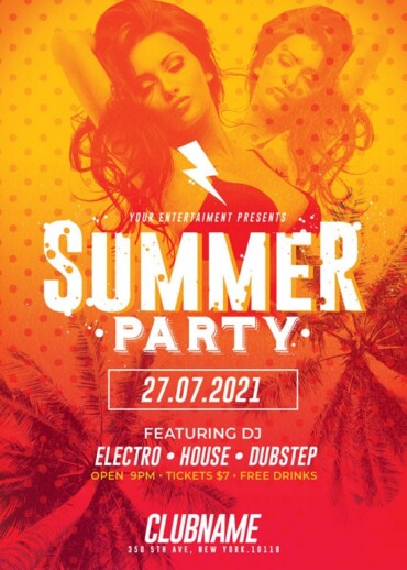 Summer Party Psd Flyer
