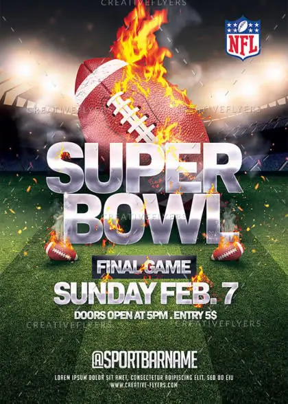 Super Bowl Flyer template