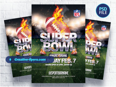 Super Bowl Flyer template (2) Super Bowl Flyer template
