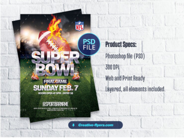 Super Bowl Flyer template (3) Super Bowl Flyer template