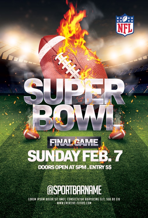 Super Bowl Flyer template