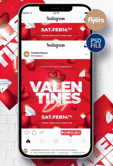 Valentines Party Flyer Template (2) Valentines Party Flyer