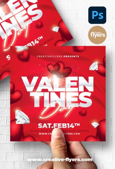 Valentines Party Flyer Template (3) Valentines Party Flyer