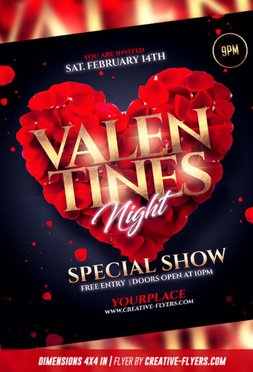 Valentines Party PSD Flyer