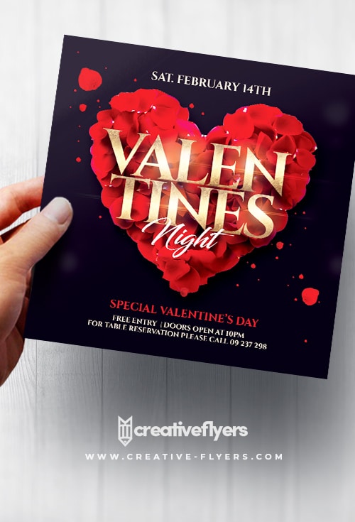 Valentines Party PSD Flyer