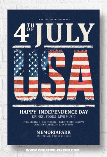 4th of July Flyer templates