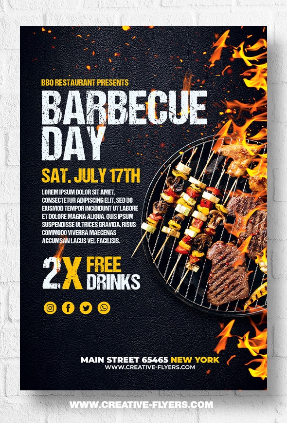Barbecue Day Flyer template