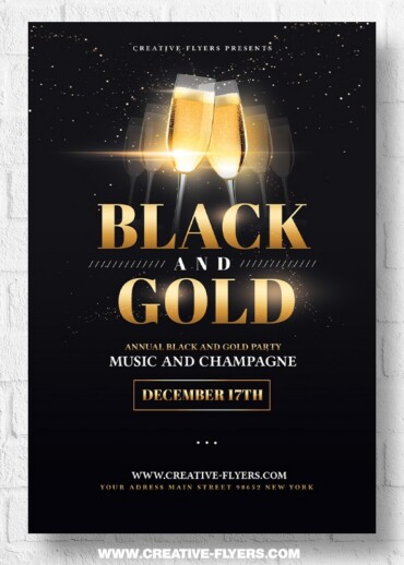 Black and gold Flyer template