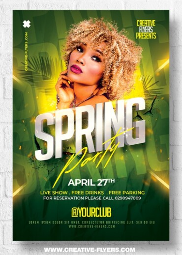 Spring Party Flyer Template