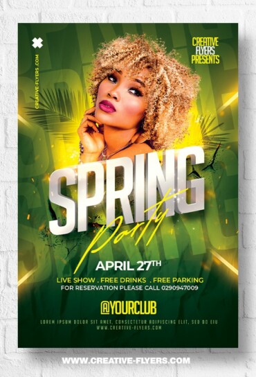 Spring Party Flyer Template