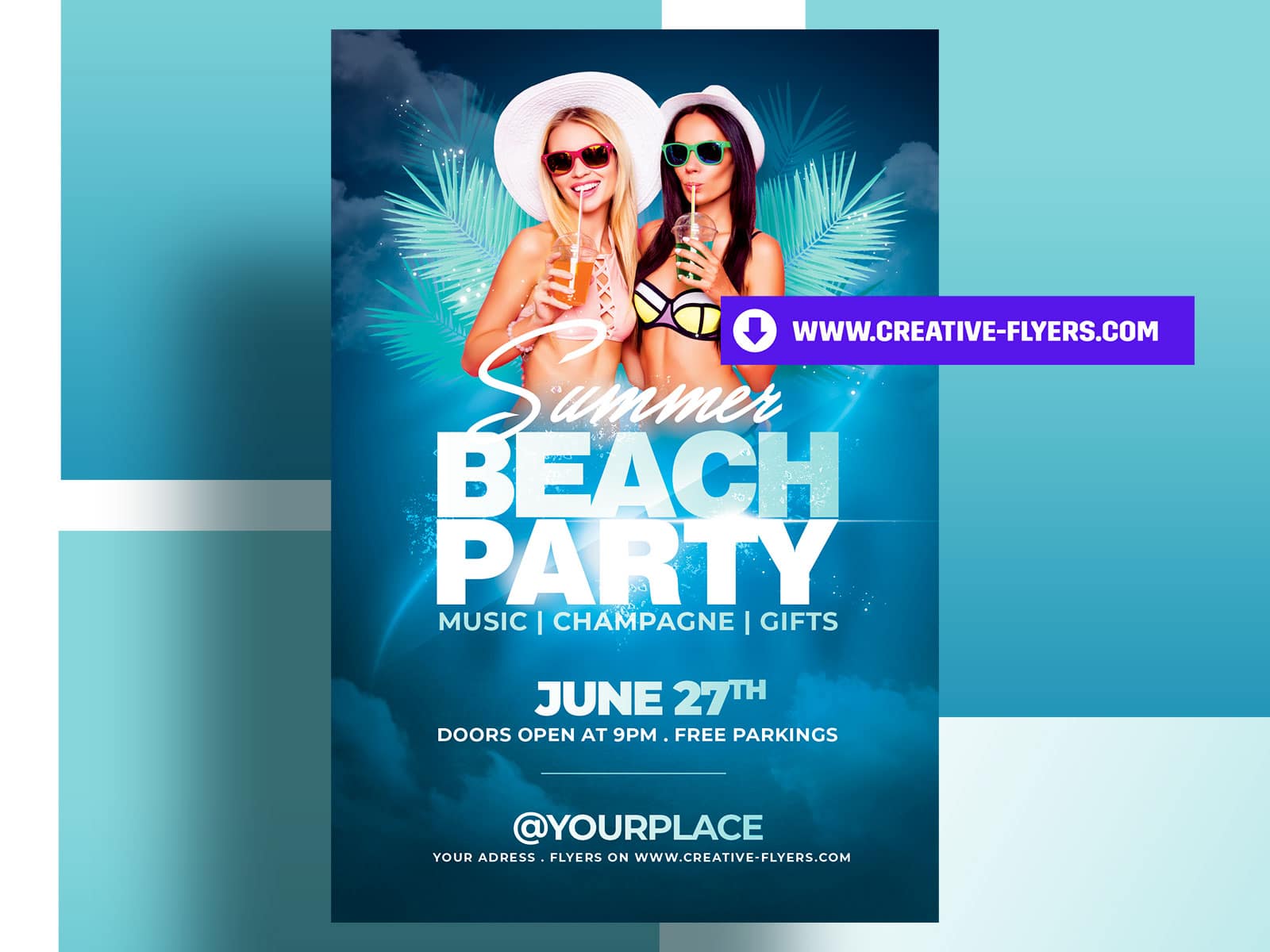 Beach Party Flyer for this Summer
