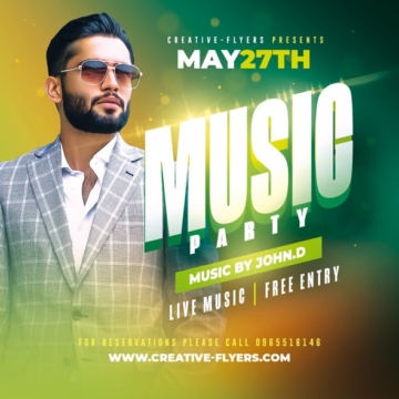 Music Party Flyer template