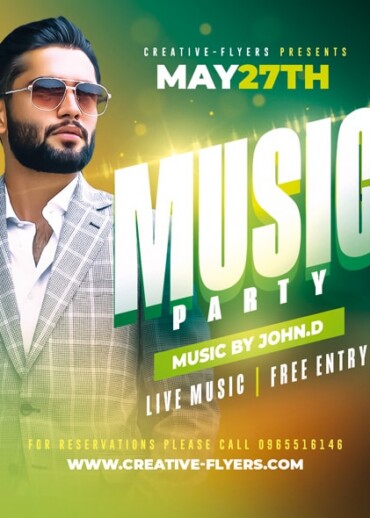 Music Party Flyer template
