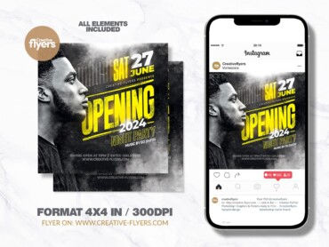 Opening Party flyer (2) Opening Party flyer template