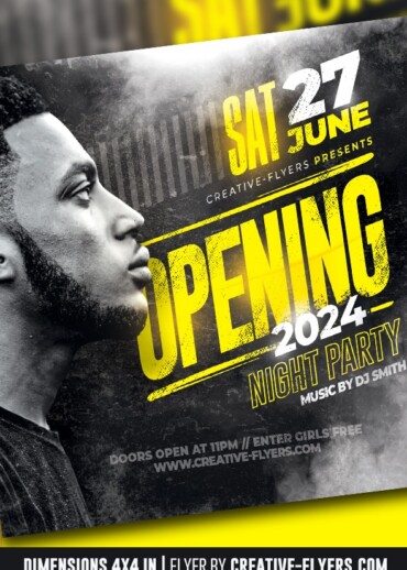 Opening Party flyer template