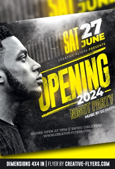 Opening Party flyer template