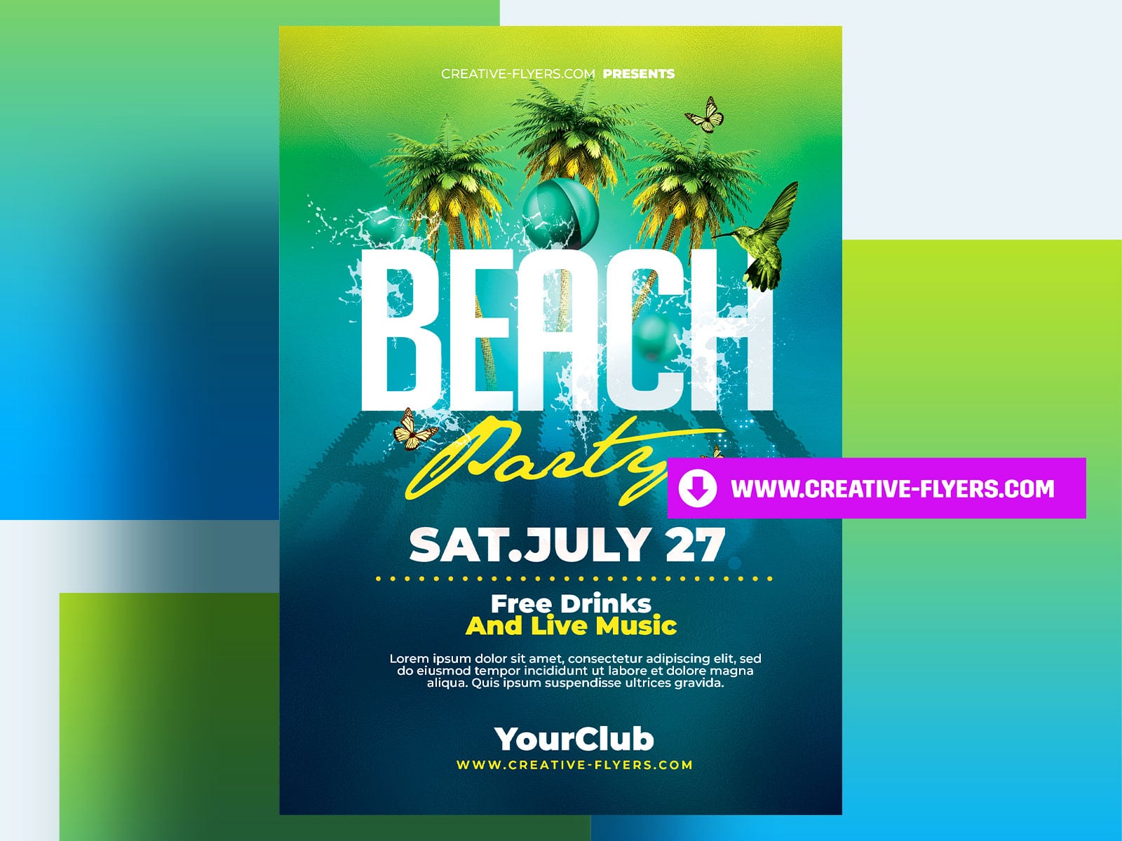 Photoshop Beach Party Flyer Post Photoshop Beach Party Flyer