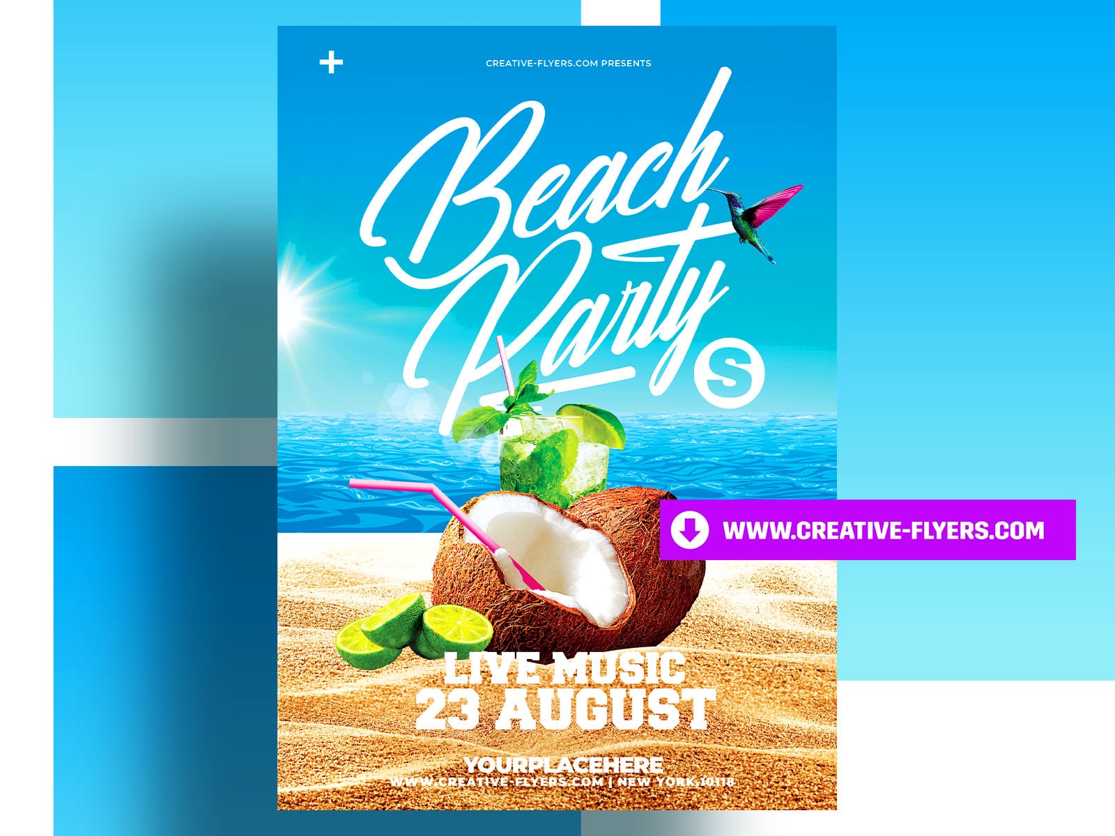 Photoshop poster for Summer Beach Party