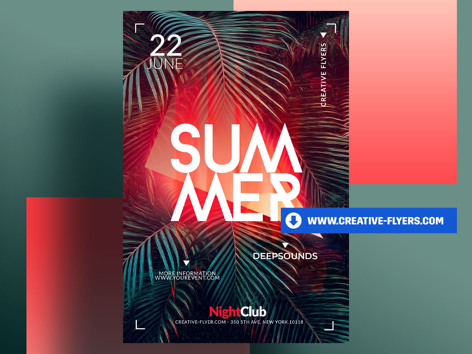 Summer Template Design for Photoshop