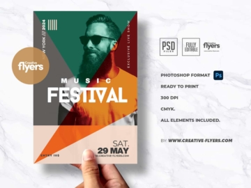 Festival Music Poster for Photoshop