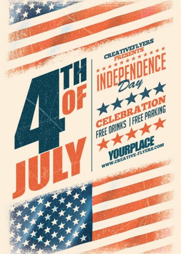 4th july Retro Flyer