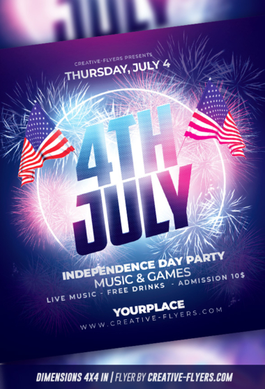 Flyer for 4th of July Party