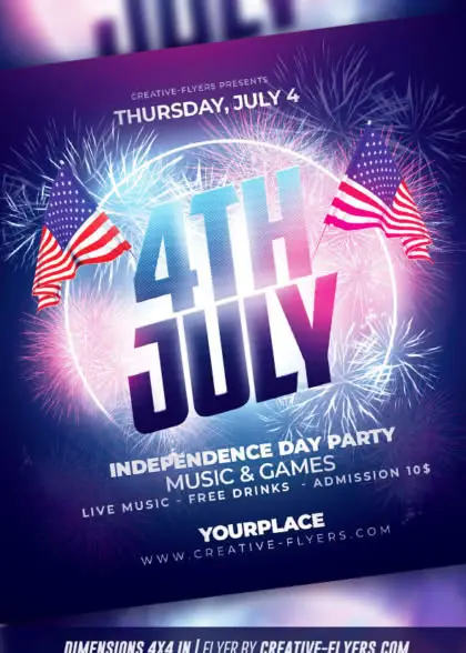 Flyer for 4th of July Party