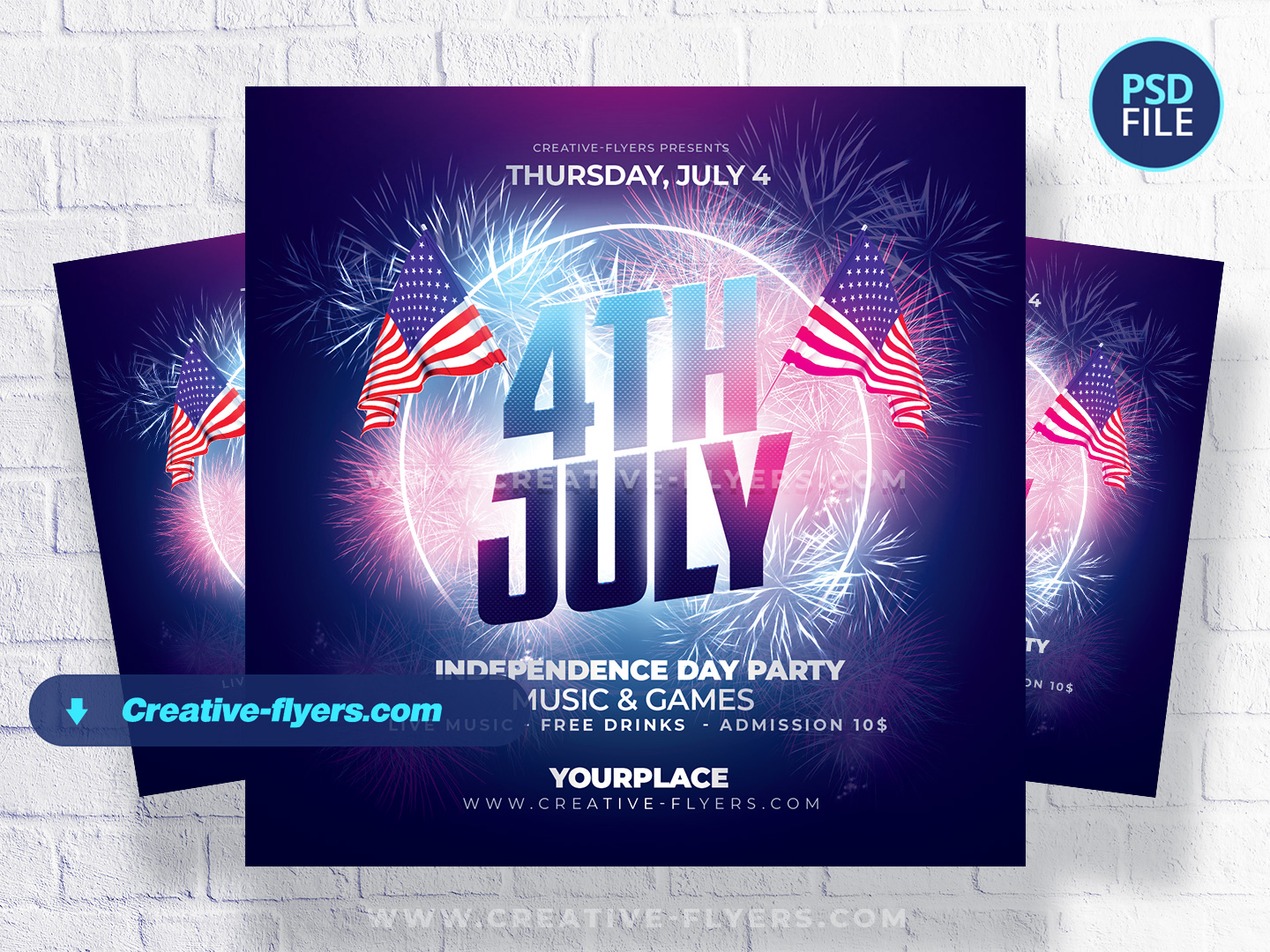 Flyer for 4th of July Party