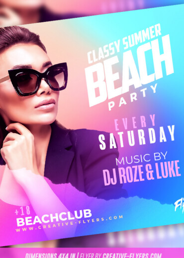 Classy summer party flyer