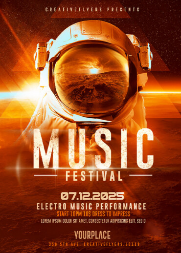 A Futuristic flyer psd to edit