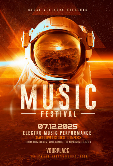 A Futuristic flyer psd to edit